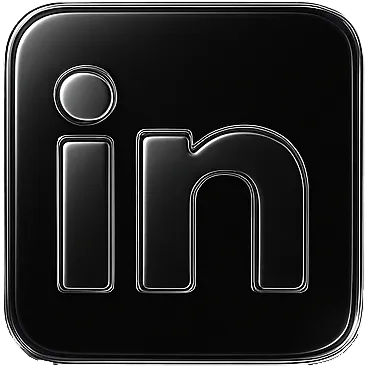 Dark glass LinkedIn logo