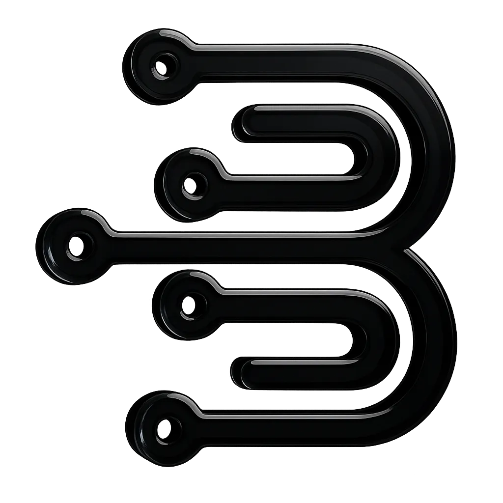 Dark glass Bfloo logo