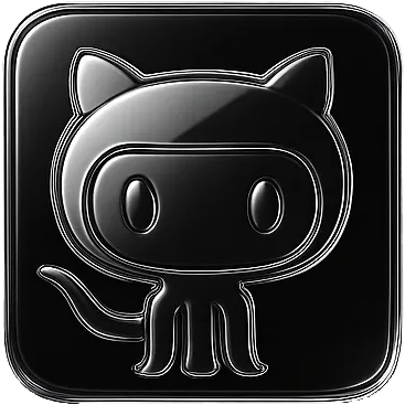 Dark glass GitHub logo
